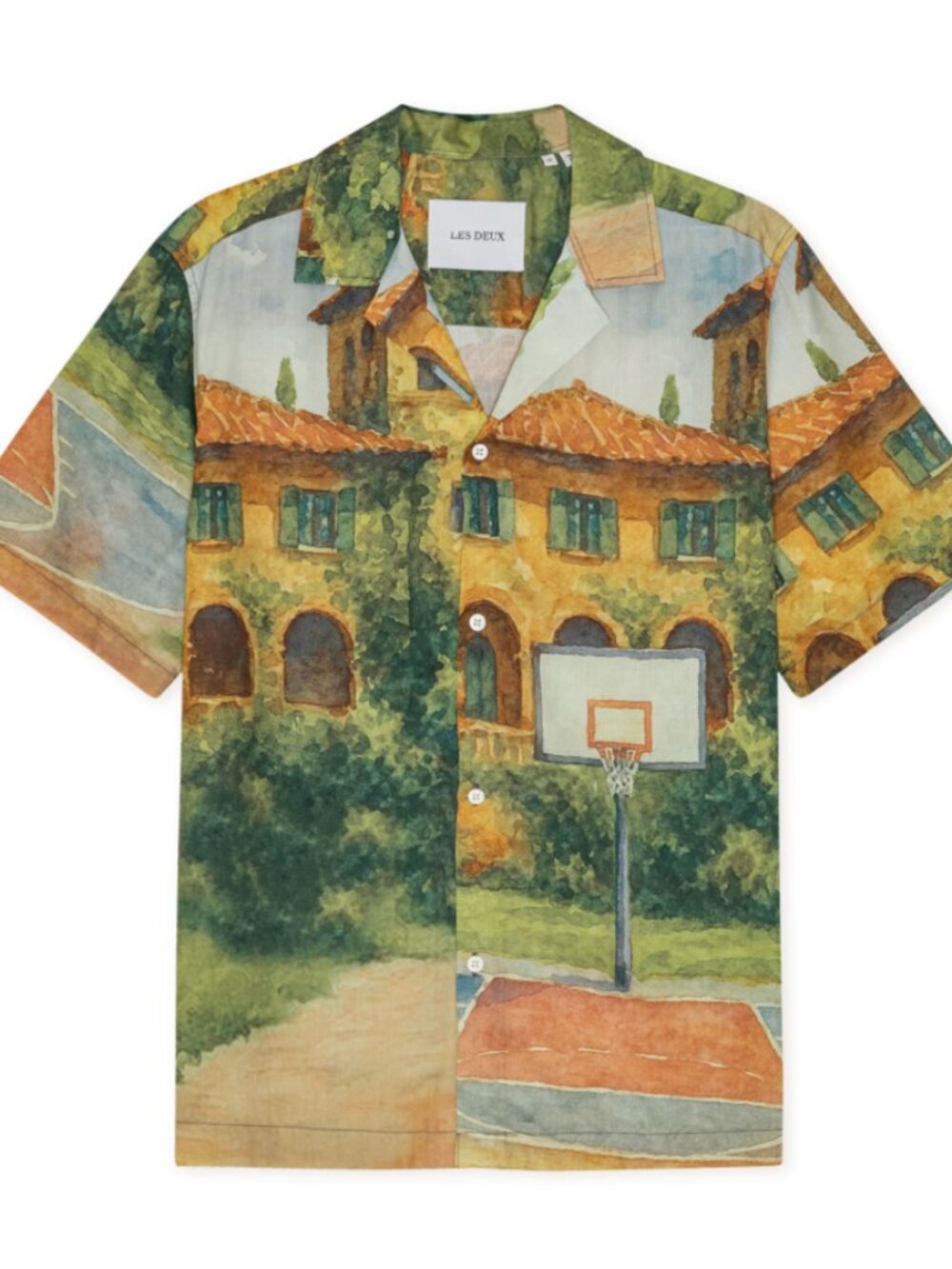BNWT SS26 LES DEUX LESLEY AOP RESIDENCE SS SHIRT M & L